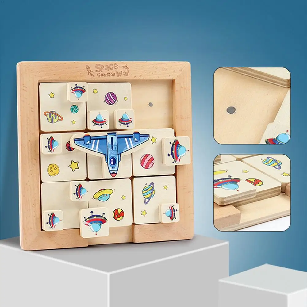 Help Spaceship Escape Klotski Brain Teaser Wooden Puzzle for Kids
Help Spaceship Escape Klotski Brain Teaser Wooden Puzzle for Kids