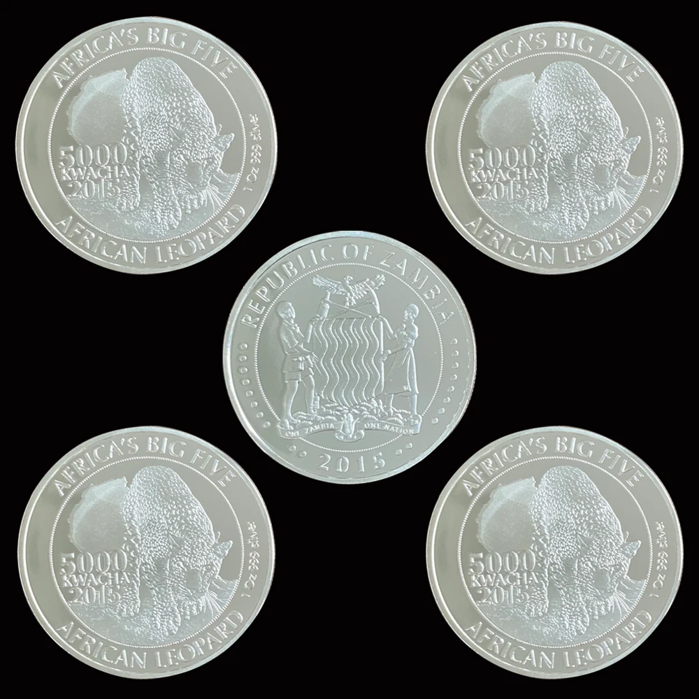 5PCS 2015 Africa Big Five Leopard Commemorative Challenge Silver Coins Collectibles
5PCS 2015 Africa Big Five Leopard Commemorative Challenge Silver Coins Collectibles