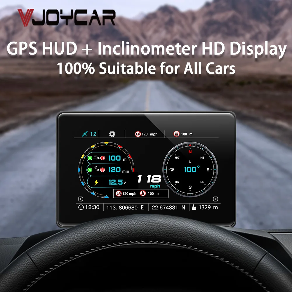 2021 Новейший автомобильный HUD HD дисплей Водонепроницаемый IP67 измеритель наклона