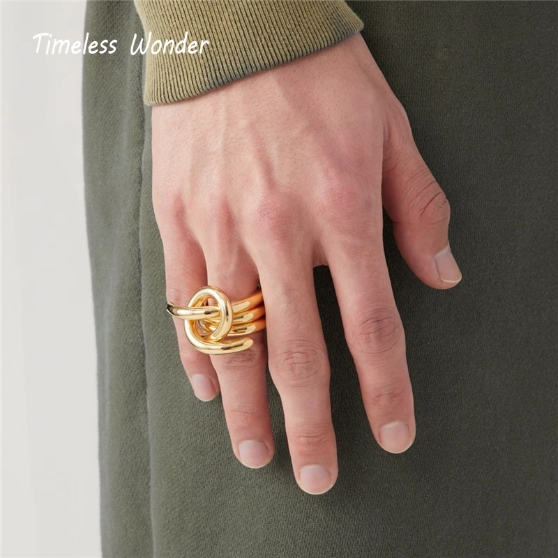 Женские массивные кольца Wonder Titanium эффектные украшения из нержавеющей стали в