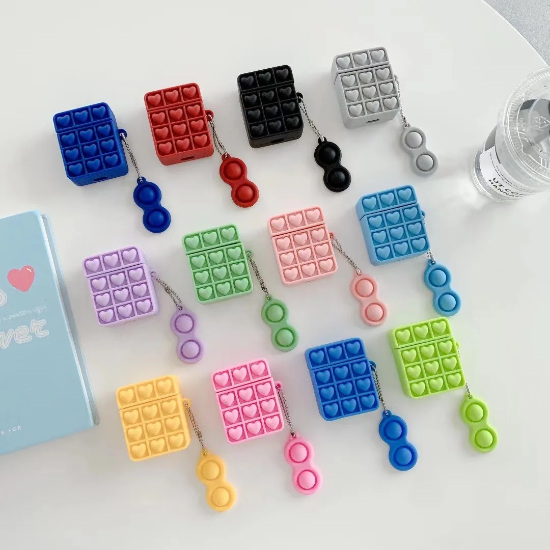 Reliver Stress Apple Case For Airpods1/2 AirpodsPro3 Toys Love Heart Popular Bubble Release Pressure Earphone Protective Cover
Reliver Stress Apple Case For Airpods1/2 AirpodsPro3 Toys Love Heart Popular Bubble Release Pressure Earphone Protective Cover