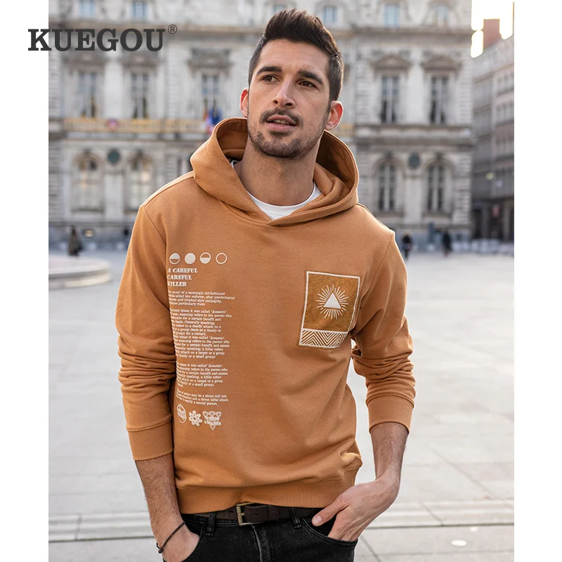 KUEGOU 2022 Spring Cotton Hoodie Men Plain Fashion Trendy Designer Streetwear Vintage Hoody Tracksuit Oversize Clothing 26088
KUEGOU 2022 Spring Cotton Hoodie Men Plain Fashion Trendy Designer Streetwear Vintage Hoody Tracksuit Oversize Clothing 26088