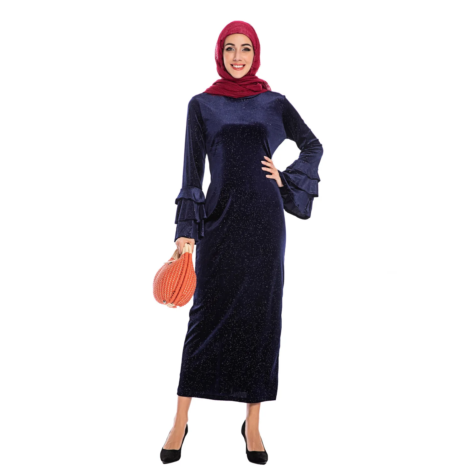 Muslim Velvet Abaya Winter Maxi Dress Hijab Long Robe Gowns Trumpet Sleeve Kimono Ramadan Eid Islamic Prayer Tesettur Elbise
Muslim Velvet Abaya Winter Maxi Dress Hijab Long Robe Gowns Trumpet Sleeve Kimono Ramadan Eid Islamic Prayer Tesettur Elbise
