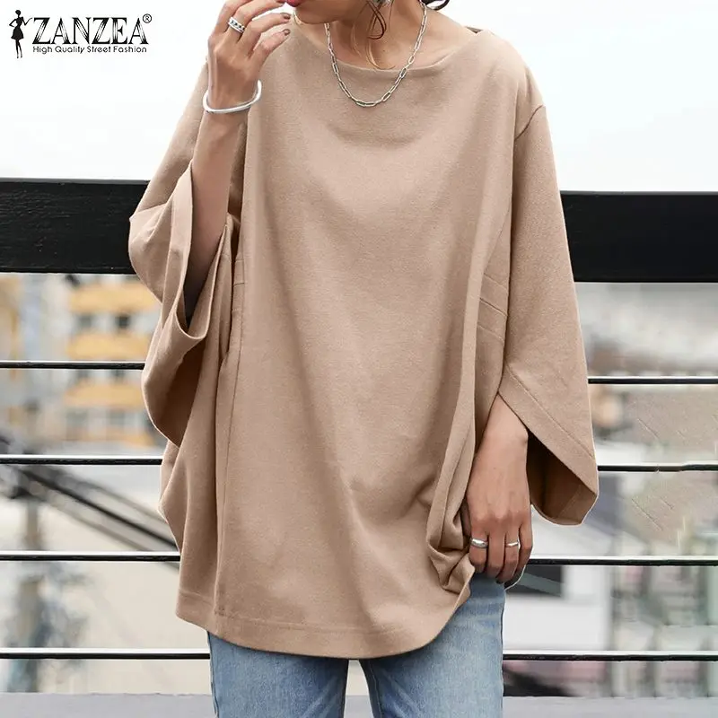 ZANZEA 2021 Stylish Baggy Tops Casual 3/4 Sleeve Knitted Blusas Female O Neck Tunic Chemise Oversized Top Women's Autumn Blouses
ZANZEA 2021 Stylish Baggy Tops Casual 3/4 Sleeve Knitted Blusas Female O Neck Tunic Chemise Oversized Top Women's Autumn Blouses