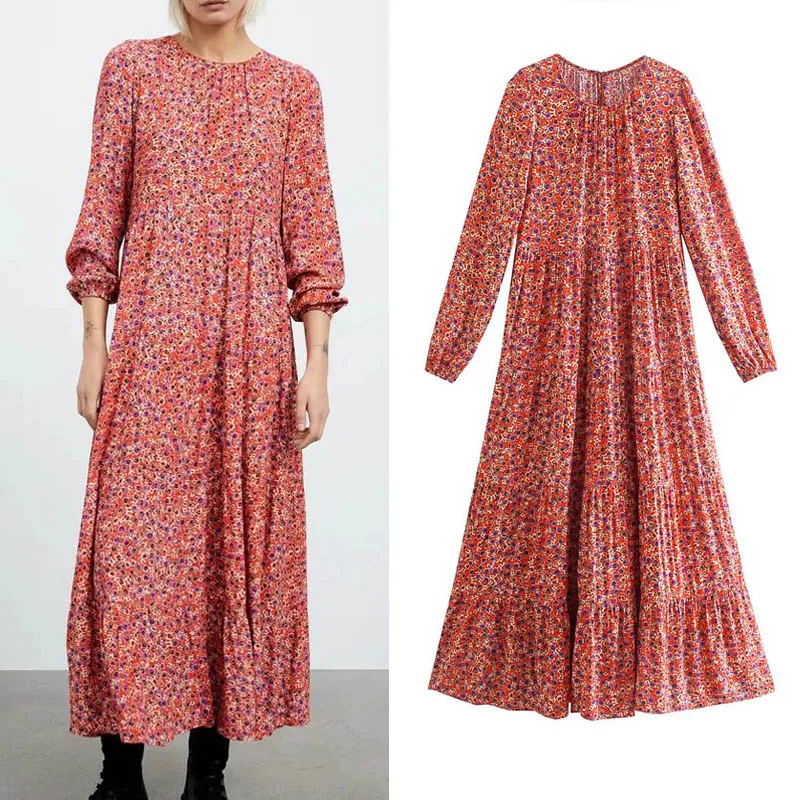 KUMSVAG Women ZA Summer Print Dress 2021 Fashion Loose O-Neck Long Sleeve O-Neck Female Elegant MIDI Dresses Vestidos Clothes
KUMSVAG Women ZA Summer Print Dress 2021 Fashion Loose O-Neck Long Sleeve O-Neck Female Elegant MIDI Dresses Vestidos Clothes