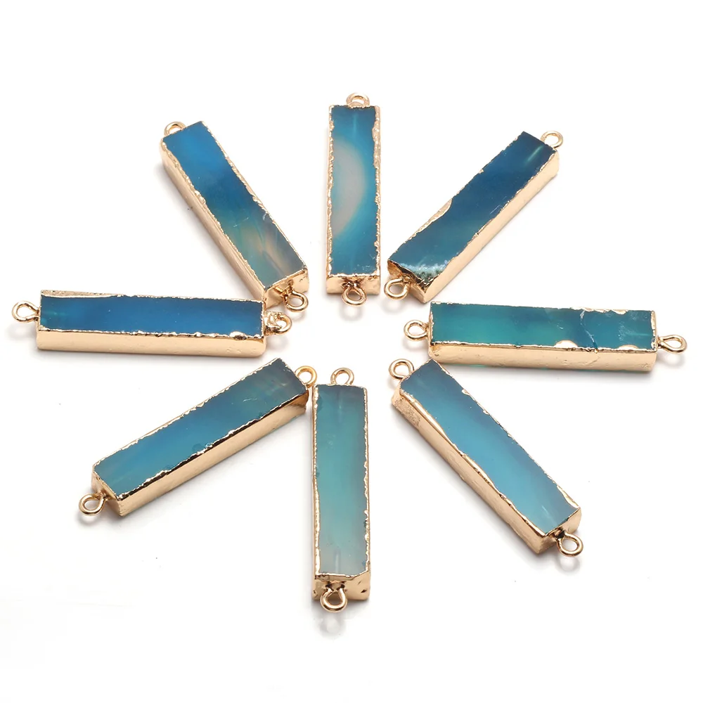 Natural Agates Stone Pendant Connectors Exquisite Cuboid Blue Agates Stone Link Charms for Jewelry Making Necklace Bracelet Gift
Natural Agates Stone Pendant Connectors Exquisite Cuboid Blue Agates Stone Link Charms for Jewelry Making Necklace Bracelet Gift