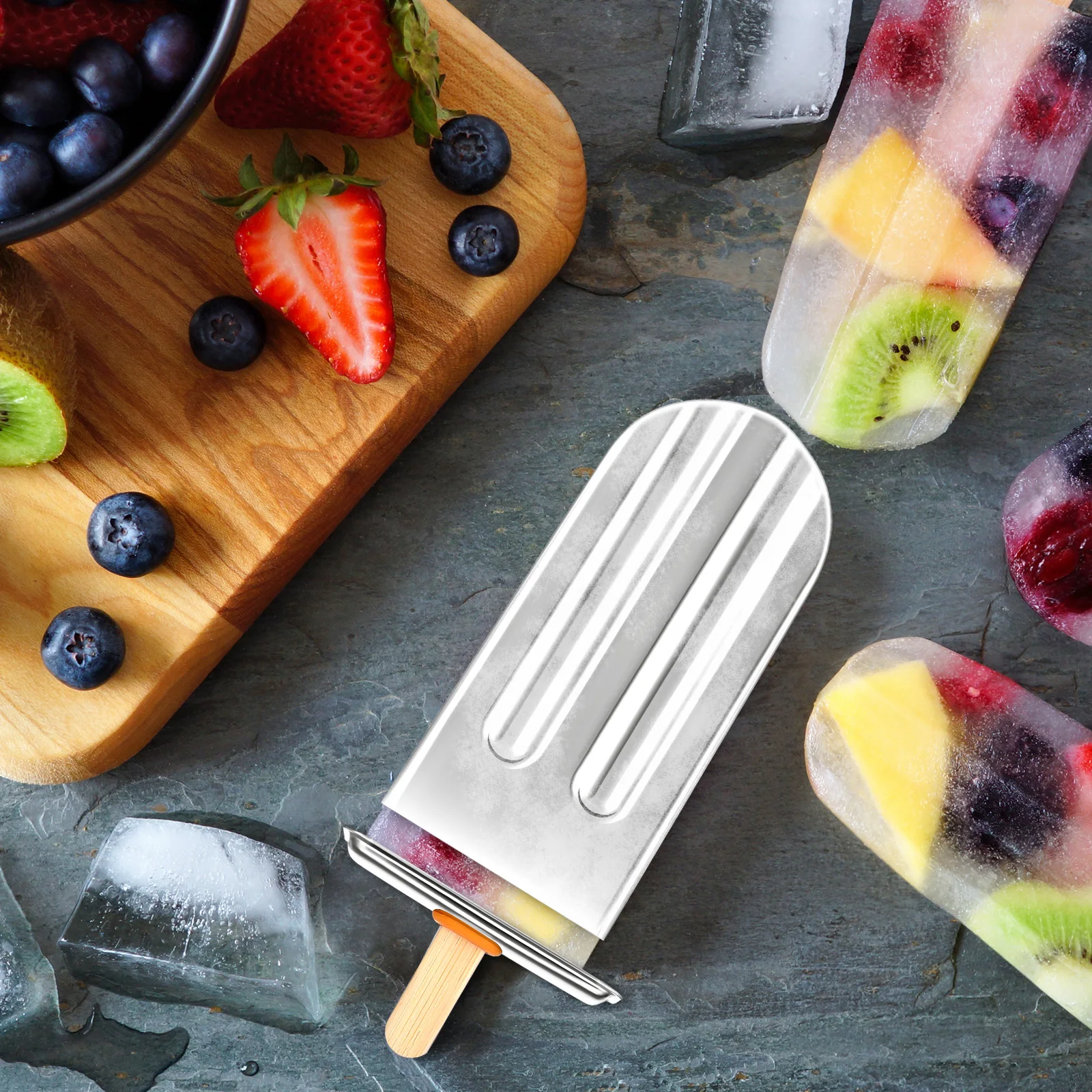 Popsicle Mold Stainless Steel Ice Cream Mold With Popsicle Holder Rack Ice Lolly Mold Homemade Frozen Lolly Popsicle Maker
Popsicle Mold Stainless Steel Ice Cream Mold With Popsicle Holder Rack Ice Lolly Mold Homemade Frozen Lolly Popsicle Maker