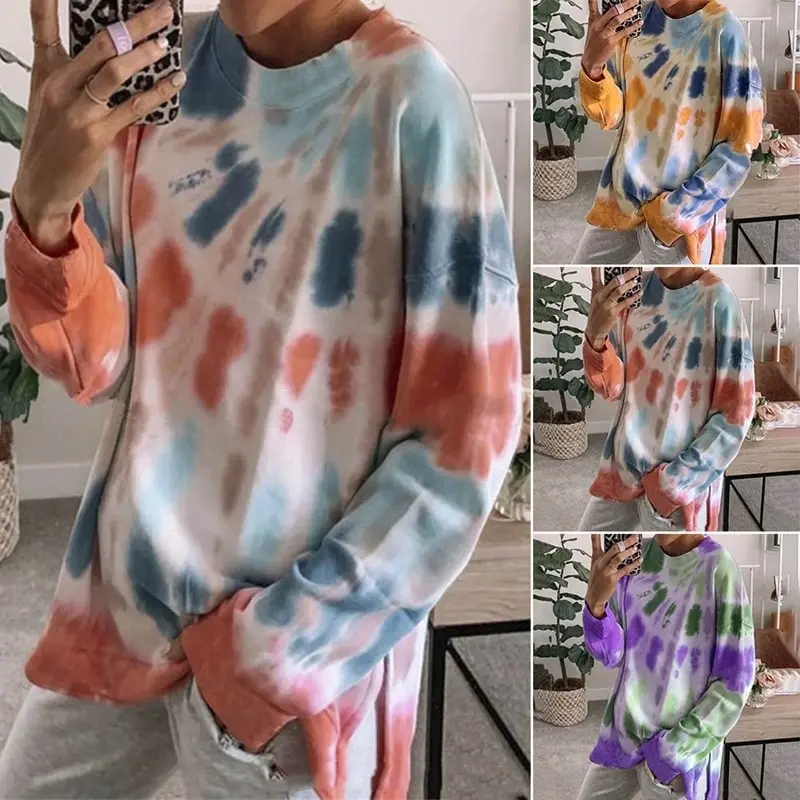 Winter Warm Women Streetwear Fashion Tie Dye Print Sweatshirt Oversized O Neck Long Sleeve Female Clothes Pullovers Top
Winter Warm Women Streetwear Fashion Tie Dye Print Sweatshirt Oversized O Neck Long Sleeve Female Clothes Pullovers Top