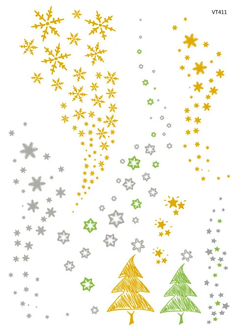 Tattoo Stickers Christmas Gifts Classical Waterproof Golden Butterfly Snowflake Feather Christmas Glitter Metallic Temporary
Tattoo Stickers Christmas Gifts Classical Waterproof Golden Butterfly Snowflake Feather Christmas Glitter Metallic Temporary