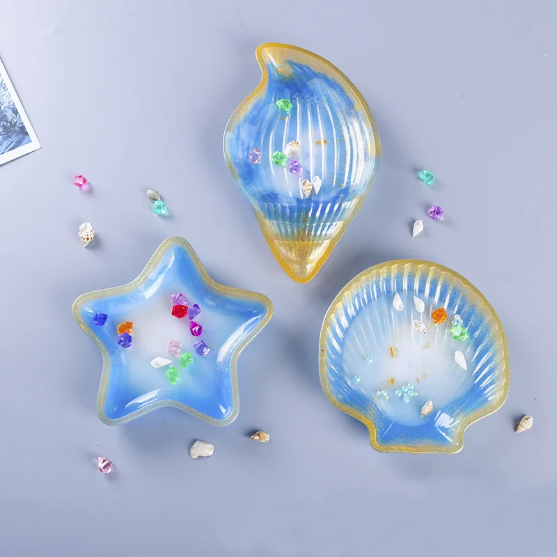 Enablefancy - Resin mold Silicone mould DIY Crystal Seaside star/shell/conch shape Dish Holder Small Storage Tabletop Home deco
Enablefancy - Resin mold Silicone mould DIY Crystal Seaside star/shell/conch shape Dish Holder Small Storage Tabletop Home deco