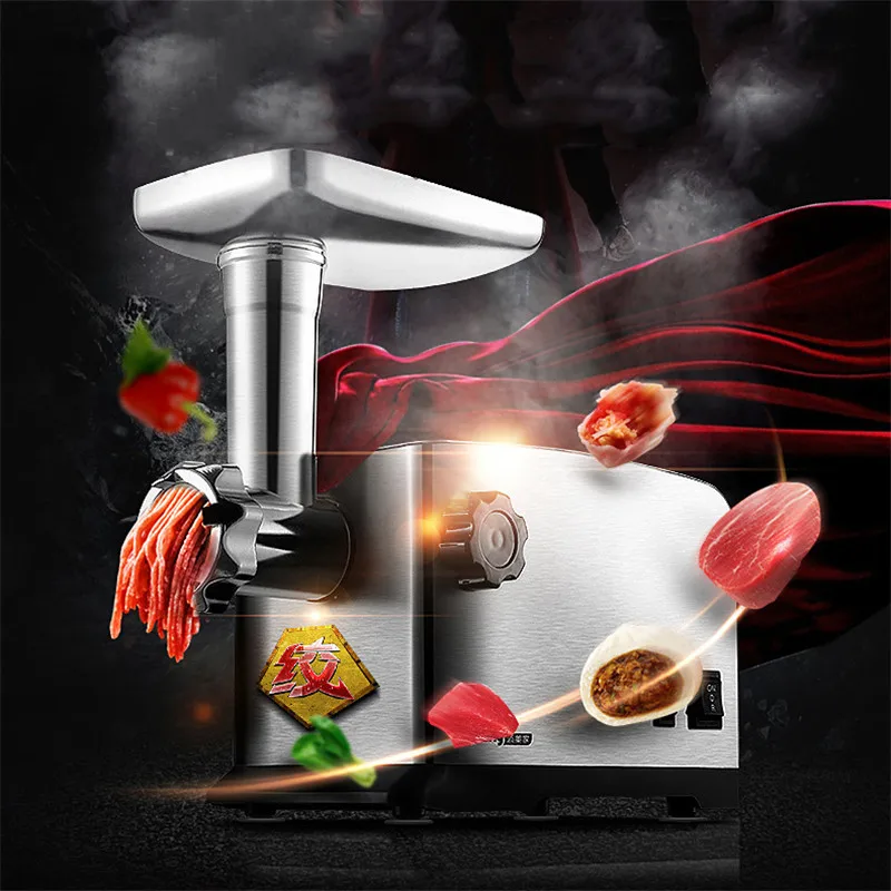 

Electric Fully Automatic Meat Grinder Stainless Steel Multifunction Electric Chopper Mincer Food Processor Slicer Enema Machine