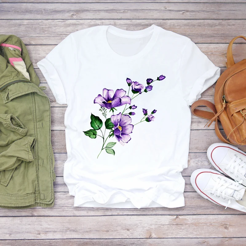 Women Flower Short Sleeve Print Floral Watercolor Clothes Summer Shirt T-shirts Top T Graphic Female Ladies Womens Tee T-Shirt 
Women Flower Short Sleeve Print Floral Watercolor Clothes Summer Shirt T-shirts Top T Graphic Female Ladies Womens Tee T-Shirt