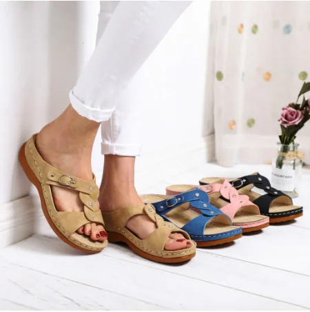 Sandals Women 2020 Summer Buckle Strap Wedges Beach women's sandals footwear Open Toe Breathable Sandals Shoes Fashion
Sandals Women 2020 Summer Buckle Strap Wedges Beach women's sandals footwear Open Toe Breathable Sandals Shoes Fashion