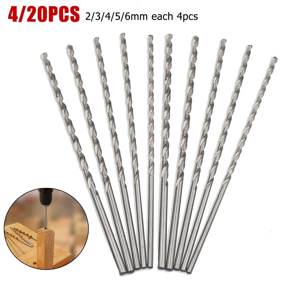 4/20pcs Drill Bit Set Metal HSS Twist Drill Bit Extra Long Woodworking Metal Cutting Drilling Power Tools 2/3/4/5/6mm
4/20pcs Drill Bit Set Metal HSS Twist Drill Bit Extra Long Woodworking Metal Cutting Drilling Power Tools 2/3/4/5/6mm