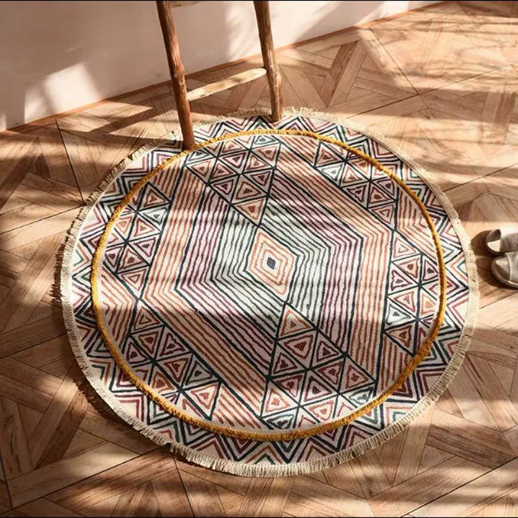 Linen Cotton Round Boho Carpet Rthnic Style Non-slip Rugs Home Living Room Decoration for Bedroom Floor Mat Bohemia Washable Rug
Linen Cotton Round Boho Carpet Rthnic Style Non-slip Rugs Home Living Room Decoration for Bedroom Floor Mat Bohemia Washable Rug