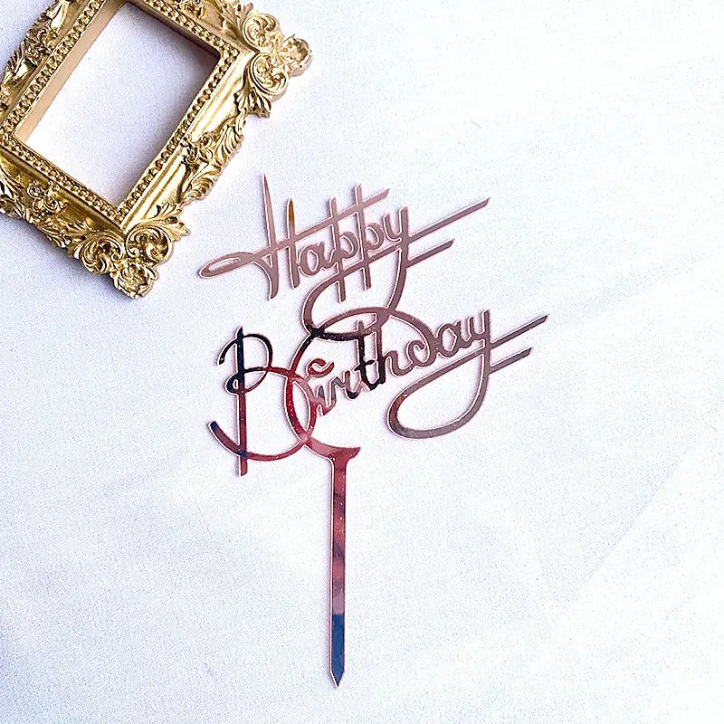 Ins Happy Birthday Cake Toppers Rose Gold Birthday Acrylic Cake Topper for Baby Shower Birthday Party Cakes Baking Decorations
Ins Happy Birthday Cake Toppers Rose Gold Birthday Acrylic Cake Topper for Baby Shower Birthday Party Cakes Baking Decorations