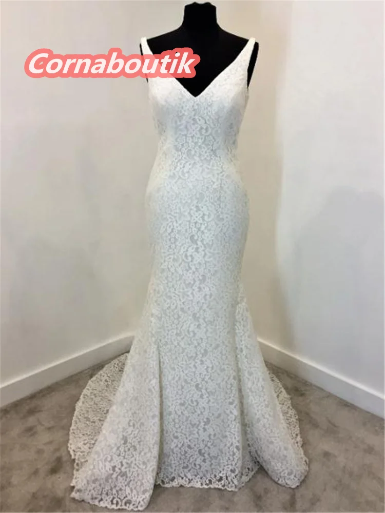 2021 Mermaid Wedding Dress COR-127 Lace V Neck Bridal Gown Straps Low V Back Vestido De Noiva Custom Size Robe De Marriage
2021 Mermaid Wedding Dress COR-127 Lace V Neck Bridal Gown Straps Low V Back Vestido De Noiva Custom Size Robe De Marriage