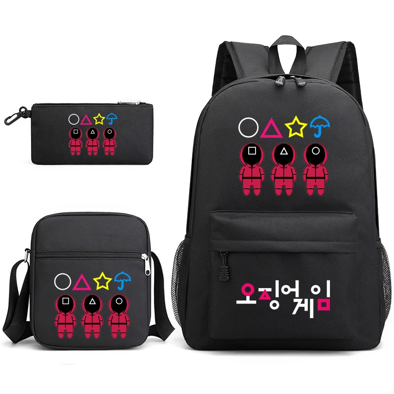 Squid Game Backpack Cosplay Merch USB Large Capacity Laptop Bag Children Kids Schoolbag Bookbag Zipper Travel Bags
Squid Game Backpack Cosplay Merch USB Large Capacity Laptop Bag Children Kids Schoolbag Bookbag Zipper Travel Bags