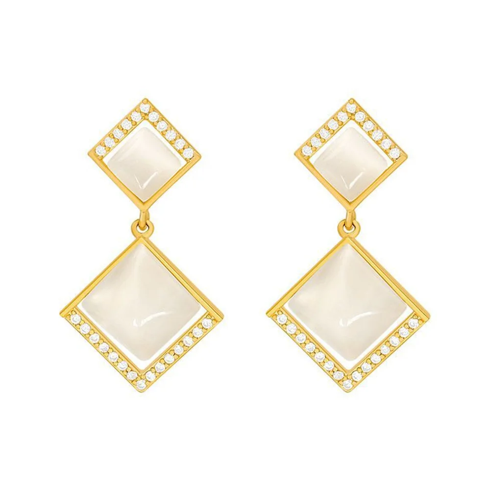 Exquisite earrings high sense of opal geometric square earrings temperament Korean earrings retro earrings
Exquisite earrings high sense of opal geometric square earrings temperament Korean earrings retro earrings