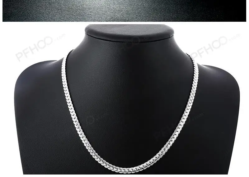 QiLeSen N925 sterling Silver color fashion men's Fine Jewelry 5mm 20 feet 50 cm Silver color necklace LN130 
QiLeSen N925 sterling Silver color fashion men's Fine Jewelry 5mm 20 feet 50 cm Silver color necklace LN130