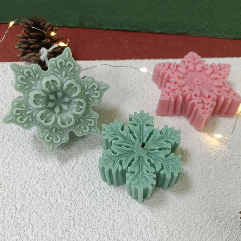 Snowflake shape Silicone Mold for Candle Making DIY Christmas Decoration Soap Mold Aromatherapy Plaster Mold
Snowflake shape Silicone Mold for Candle Making DIY Christmas Decoration Soap Mold Aromatherapy Plaster Mold