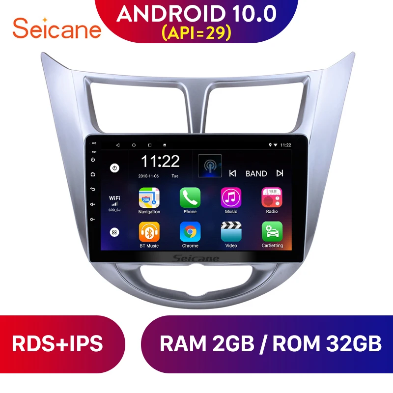Seicane Android 10.0 2+32G car GPS Navigation Stereo for 2011 2012 2013 Hyundai Verna Car Multimedia Player Support RDS
Seicane Android 10.0 2+32G car GPS Navigation Stereo for 2011 2012 2013 Hyundai Verna Car Multimedia Player Support RDS