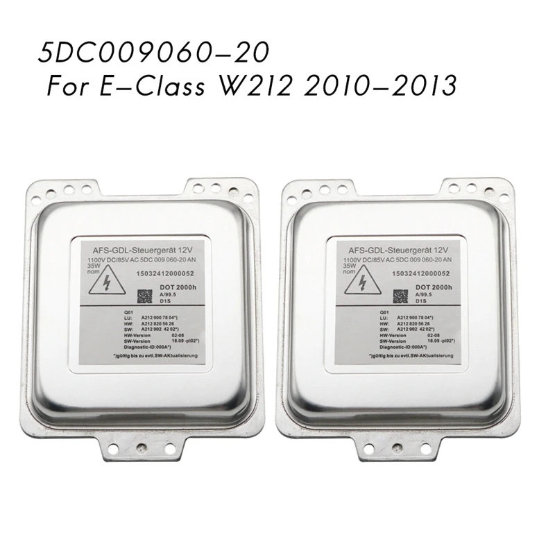 2Pcs New D1S Xenon HID Headlight Ballast Module for AFS-GDL Mercedes-Benz E-Class W212 2010-2013 5DC009060-20
2Pcs New D1S Xenon HID Headlight Ballast Module for AFS-GDL Mercedes-Benz E-Class W212 2010-2013 5DC009060-20