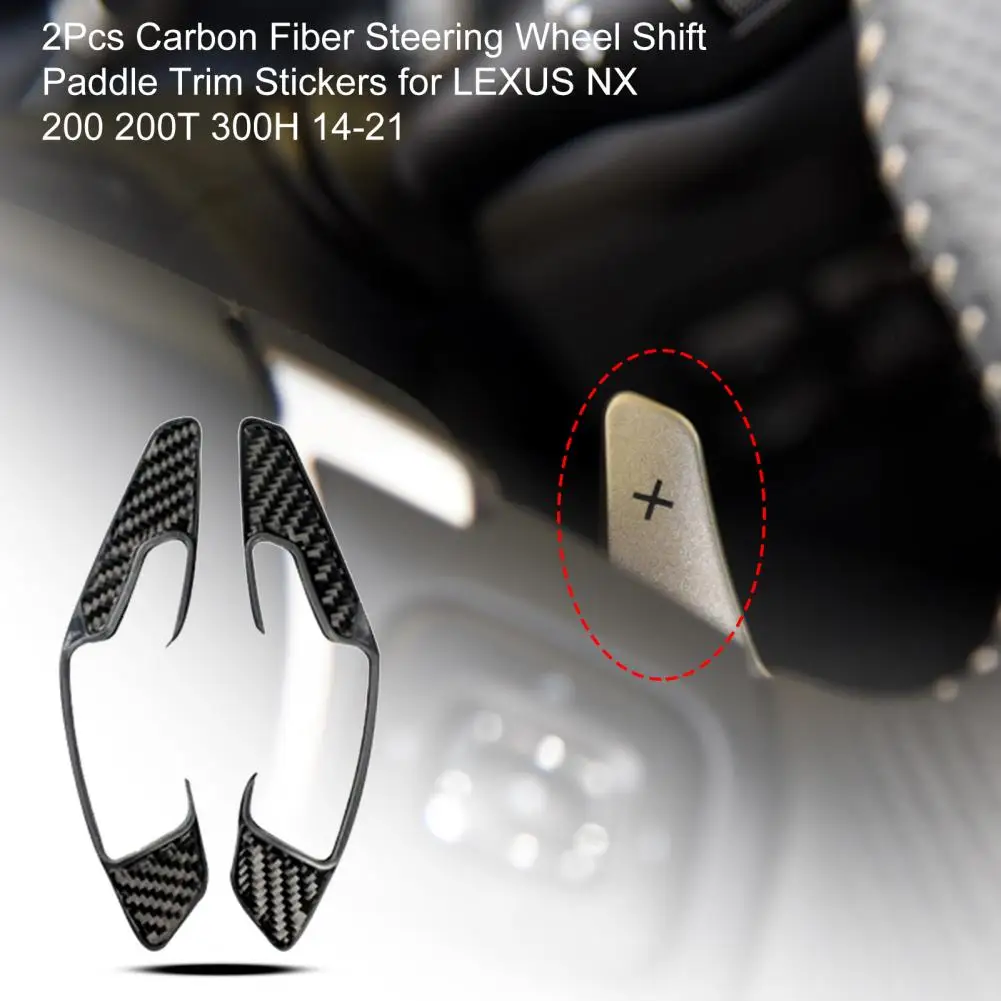 2Pcs Carbon Fiber Steering Wheel Shift Paddle Trim Dust-proof Stickers for LEXUS NX 200 200T 300H 14-21 Car Interior Accessories
2Pcs Carbon Fiber Steering Wheel Shift Paddle Trim Dust-proof Stickers for LEXUS NX 200 200T 300H 14-21 Car Interior Accessories