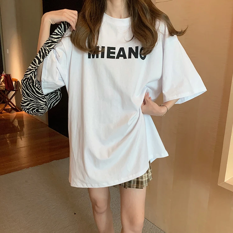 YTX502 2021 new letter print bottoms missing simple loose BF style popular short-sleeved T-shirt
YTX502 2021 new letter print bottoms missing simple loose BF style popular short-sleeved T-shirt