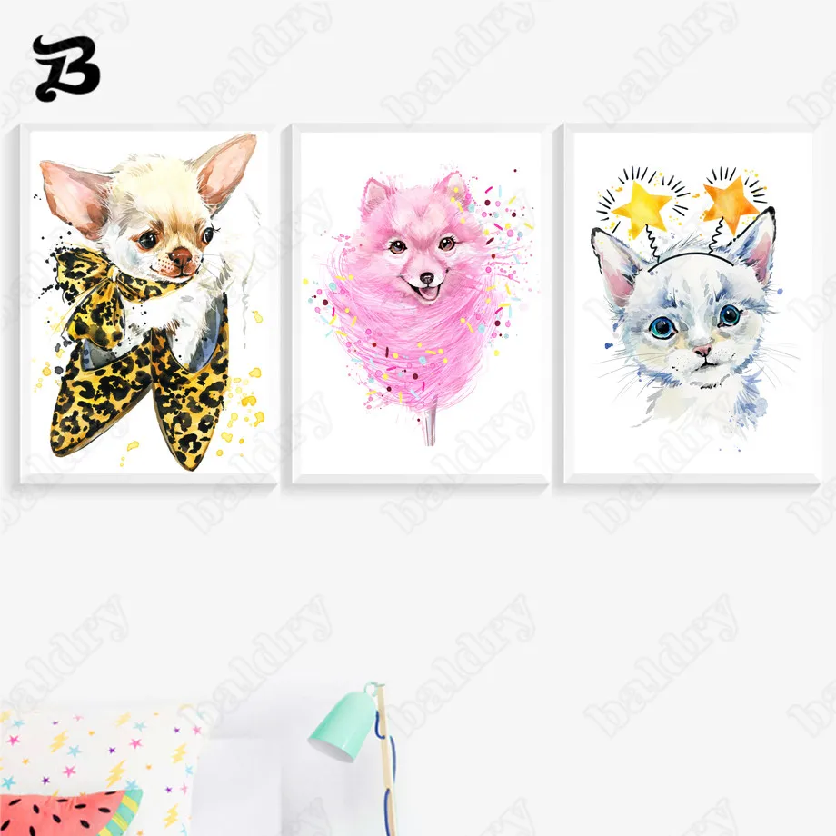 Canvas Painting Animals Cute Color Fox Dog Cat Cartoon Posters and Prints Wall Art Pictures for Kids Room Home Wall Decoration
Canvas Painting Animals Cute Color Fox Dog Cat Cartoon Posters and Prints Wall Art Pictures for Kids Room Home Wall Decoration