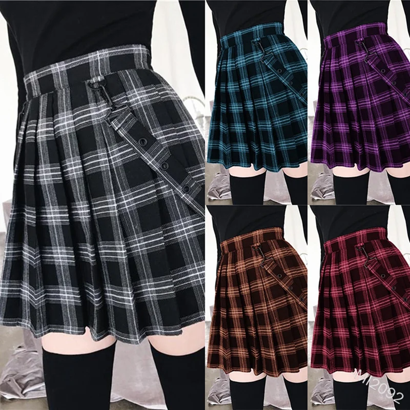 Harajuku Gothic Vintage Plaid Skirts Women's High Waist Pleated Skirt Punk Girl Short Skirt
Harajuku Gothic Vintage Plaid Skirts Women's High Waist Pleated Skirt Punk Girl Short Skirt