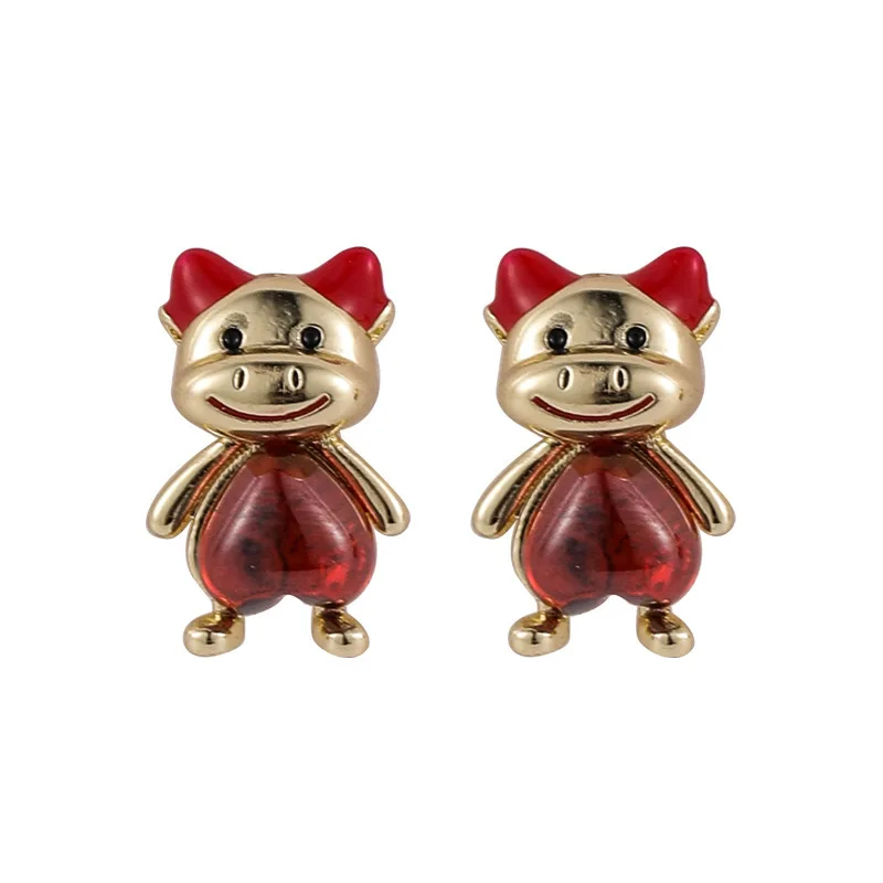 3 designs red Enamel Cattle ox bull earrings for women 2021 new year bling rhinestone small statement dangle earrings brincos
3 designs red Enamel Cattle ox bull earrings for women 2021 new year bling rhinestone small statement dangle earrings brincos