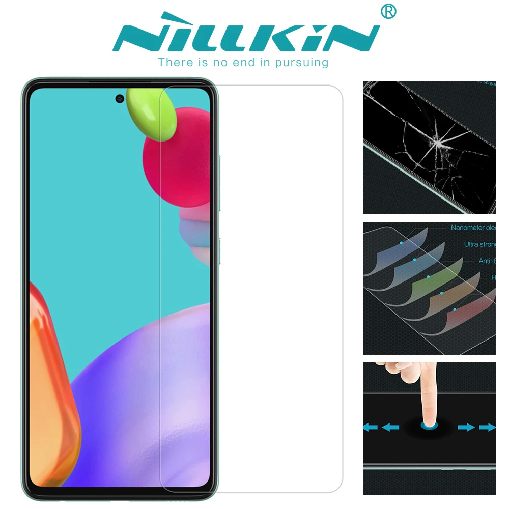 Nillkin 9H Clear Tempered glass HD For Samsung Galaxy A52 4g A72 5g explosion-proof cracked film protective Protector
Nillkin 9H Clear Tempered glass HD For Samsung Galaxy A52 4g A72 5g explosion-proof cracked film protective Protector