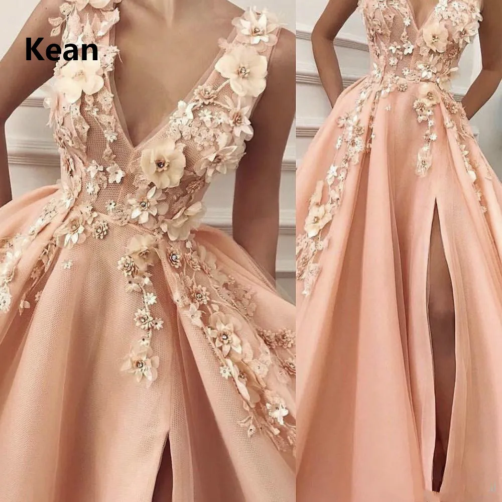 Peach Muslim Evening Dress Tank V-Neck Flowers Lace High Slit Islamic Dubai Kaftan Saudi Arabic Evening Gown Prom Dress
Peach Muslim Evening Dress Tank V-Neck Flowers Lace High Slit Islamic Dubai Kaftan Saudi Arabic Evening Gown Prom Dress
