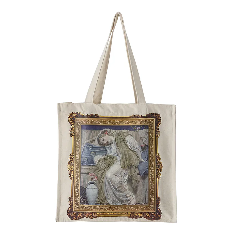 Women Canvas Shoulder Bag Cupid Oil Painting Shopping Bags Students Books Bag Cotton Cloth Handbags Classic Tote For Girls
Women Canvas Shoulder Bag Cupid Oil Painting Shopping Bags Students Books Bag Cotton Cloth Handbags Classic Tote For Girls