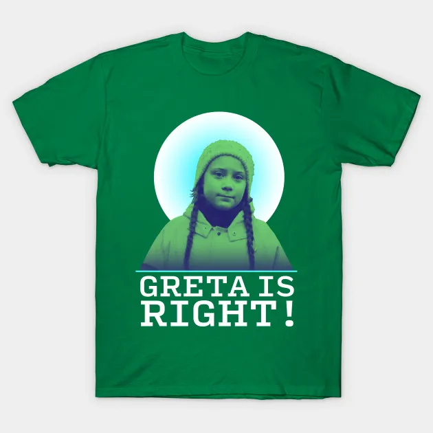 Мужская футболка Greta Thunberg права! Футболка Для женщин футболка|Мужские футболки| |