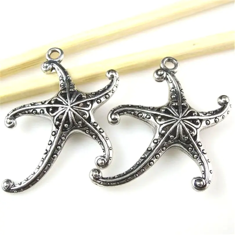 2pcs 10724 Antique Silver 47*32mm Ocean Starfish Charms Pendants Accessories For DIY Necklace Bracelet Alloy Jewelry Making 
2pcs 10724 Antique Silver 47*32mm Ocean Starfish Charms Pendants Accessories For DIY Necklace Bracelet Alloy Jewelry Making