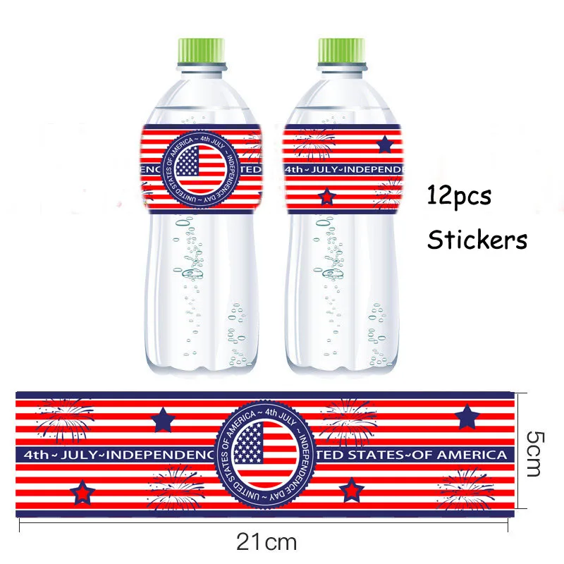 12pcs American Flag Mineral Water Bottle Label USA Flags Celebrate Independence Day 4th of July Stickers Favor Gift For Child
12pcs American Flag Mineral Water Bottle Label USA Flags Celebrate Independence Day 4th of July Stickers Favor Gift For Child