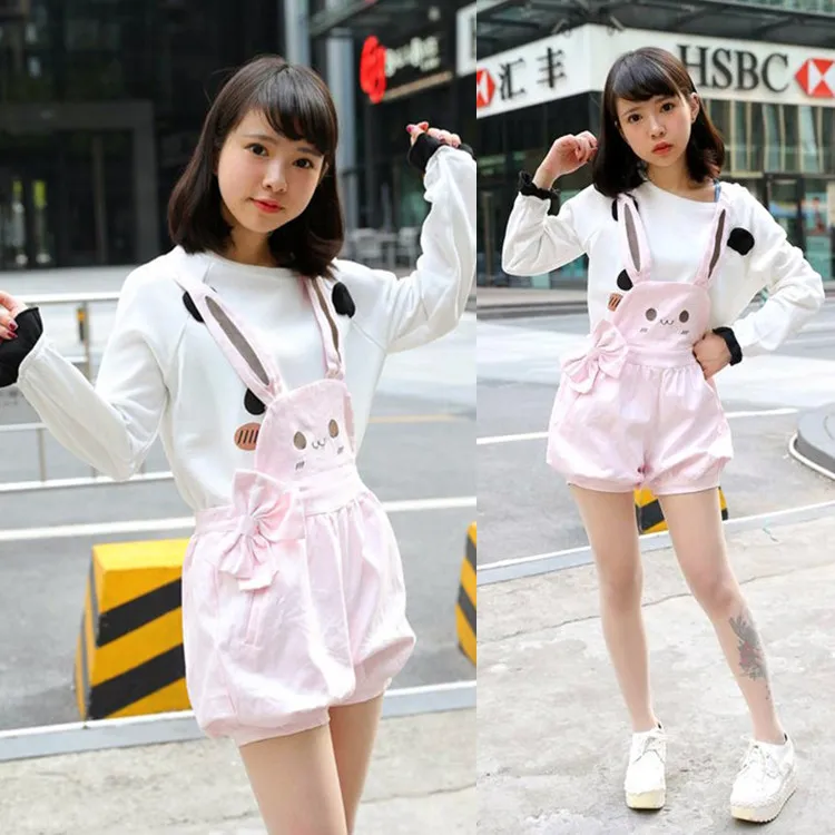 Pink Kawaii Overalls Girl Spring Rompers Cute Bunny Lantern Shorts Lolita Palysuits Kawaii Rabbit Bow Suspender Strap Jumpsuit
Pink Kawaii Overalls Girl Spring Rompers Cute Bunny Lantern Shorts Lolita Palysuits Kawaii Rabbit Bow Suspender Strap Jumpsuit
