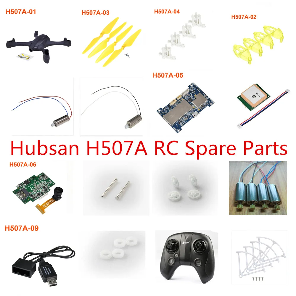 Hubsan H507A X4 Star Pro RC drone Spare Parts motor blade motor seat shaft Flight control board body shell gear charger GPS etc
Hubsan H507A X4 Star Pro RC drone Spare Parts motor blade motor seat shaft Flight control board body shell gear charger GPS etc