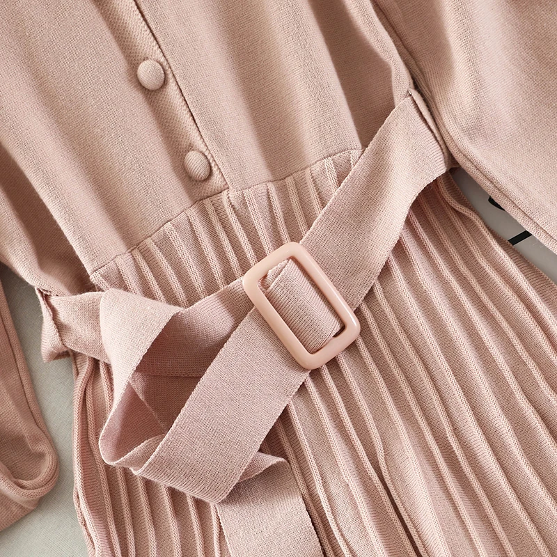 Elegant Women Knitted Bodycon Party Dress Long Sleeve Pleated Solid Stretchy Dresses Office Lady Slim A Line Vestido with Belt
Elegant Women Knitted Bodycon Party Dress Long Sleeve Pleated Solid Stretchy Dresses Office Lady Slim A Line Vestido with Belt