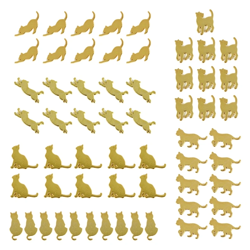 60 Pcs Multiple Kinds Cute Metal Resin Cat Shape Flatback Golden Alloy Charms Resin Supplies DIY Jewelry Embellishments
60 Pcs Multiple Kinds Cute Metal Resin Cat Shape Flatback Golden Alloy Charms Resin Supplies DIY Jewelry Embellishments