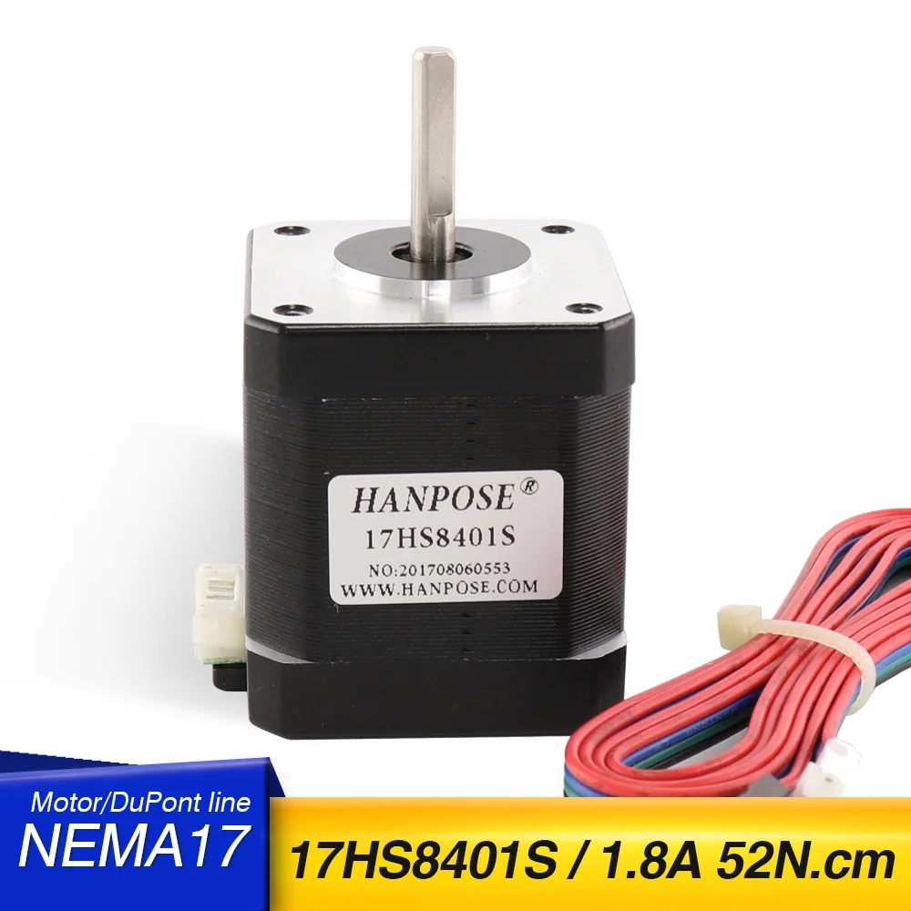 Шаговый двигатель Nema17 17HS8401S 42x48 мм, 12 В, 4-контактный, 100 градусов, для 3D-принтера, рекламного инструмента, 42 серии, шаговый двигатель, 1,8 шт.
Шаговый двигатель Nema17 17HS8401S 42x48 мм, 12 В, 4-контактный, 100 градусов, для 3D-принтера, рекламного инструмента, 42 серии, шаговый двигатель, 1,8 шт.