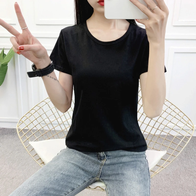 Basic Cotton Simple T Shirt Women Summer New Oversized Solid Tees 4 Color Casual Loose Tshirt Korean O Neck Female Tops
Basic Cotton Simple T Shirt Women Summer New Oversized Solid Tees 4 Color Casual Loose Tshirt Korean O Neck Female Tops