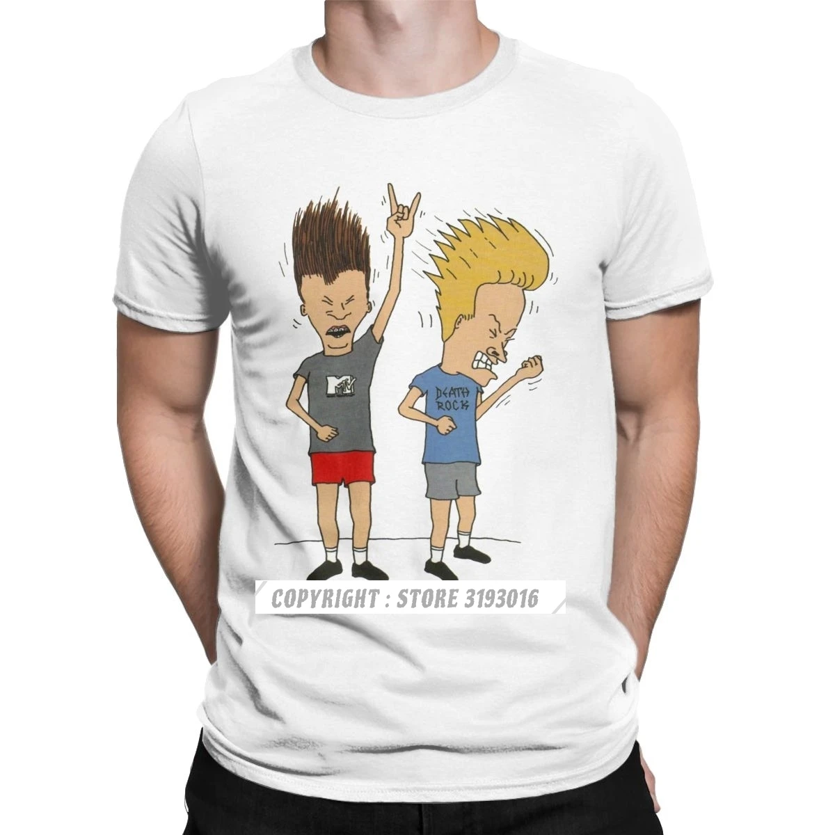 Мужские футболки с надписью Beavis Butthead Rock Мужская удлиненная футболка комиксные