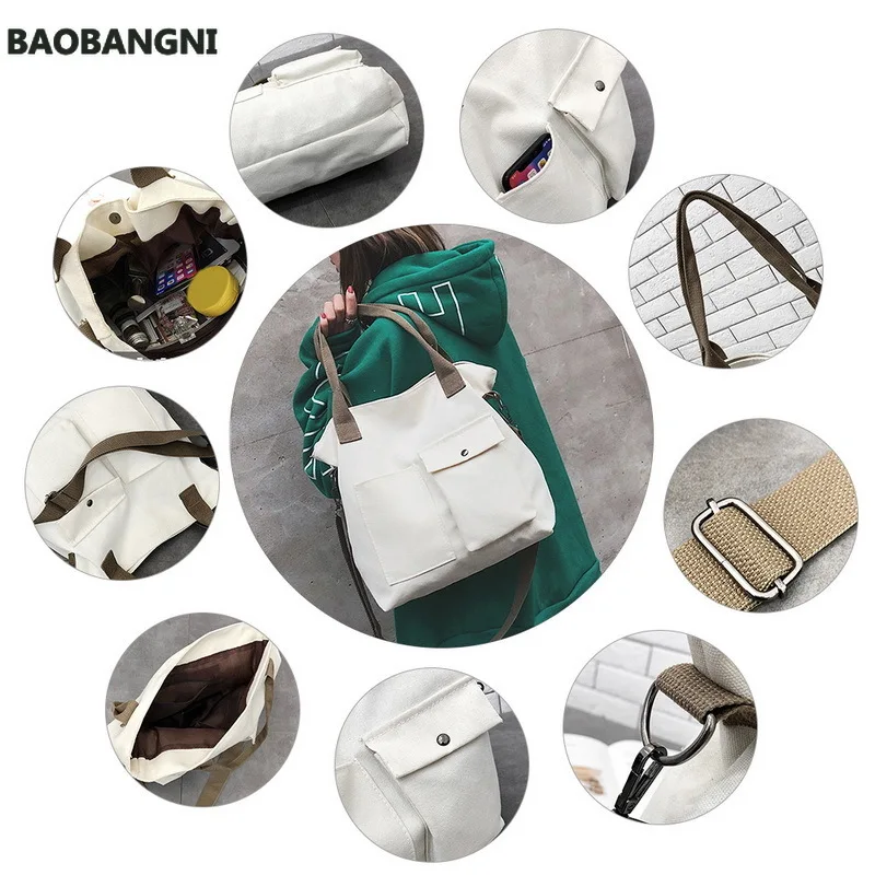 Women Bag Retro Handbags Soft Canvas Bag Large Capacity Women Shopping Bag Casual Hasp Ladies One Shoulder Tote Bags
Women Bag Retro Handbags Soft Canvas Bag Large Capacity Women Shopping Bag Casual Hasp Ladies One Shoulder Tote Bags
