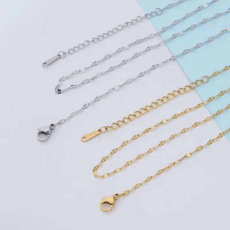 Stainless Steel Lip-shape Water-wave Chain For Necklace Making DIY Jewelry Making Findings Wholesale 10PCS
Stainless Steel Lip-shape Water-wave Chain For Necklace Making DIY Jewelry Making Findings Wholesale 10PCS