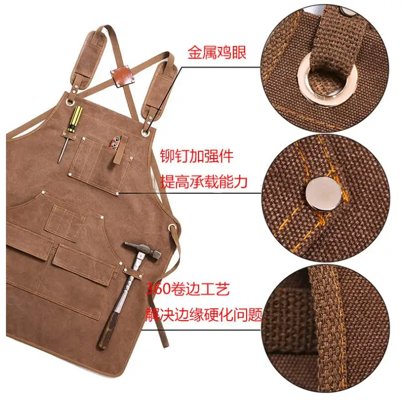 New Durable Goods Heavy Duty Unisex Canvas Work Apron with Tool Pockets Cross-Back Straps Adjustable For Woodworking Painting
New Durable Goods Heavy Duty Unisex Canvas Work Apron with Tool Pockets Cross-Back Straps Adjustable For Woodworking Painting