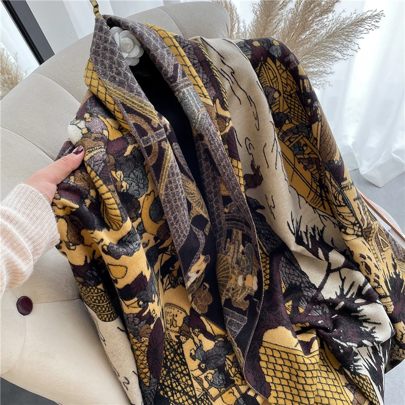 Design Print Cashmere Warm Scarf Women Thick Winter Blanket Foulard Lady Shawl Wraps Bufanda Tassle 2021 New
Design Print Cashmere Warm Scarf Women Thick Winter Blanket Foulard Lady Shawl Wraps Bufanda Tassle 2021 New