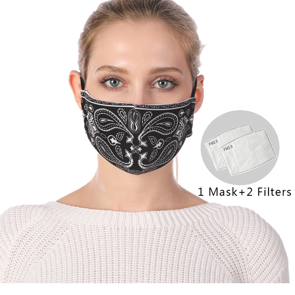 Black bandana Reusable Mouth Mask Washable Adjustable Straps Face Mask With Filter PM2.5 Women Anti Dust Windproof Flu Mask
Black bandana Reusable Mouth Mask Washable Adjustable Straps Face Mask With Filter PM2.5 Women Anti Dust Windproof Flu Mask